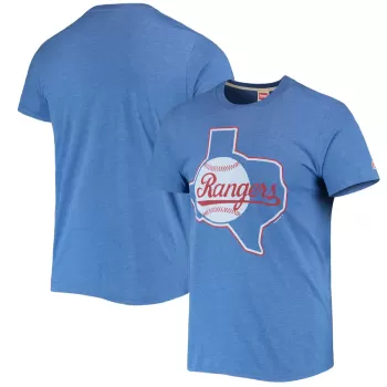 Men's Texas Rangers Homage Royal Hand-Drawn Logo Tri-Blend T-Shirt Men's Texas Rangers Homage Royal Hand-Drawn Logo Tri-Blend T-Shirt