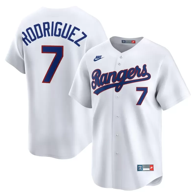 Men's Texas Rangers Ivan Rodriguez Nike White Throwback Cooperstown Collection Limited Jersey Men's Texas Rangers Ivan Rodriguez Nike White Throwback Cooperstown Collection Limited Jersey