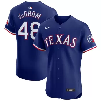 Men's Texas Rangers Jacob deGrom Nike Royal Alternate Elite Player Jersey