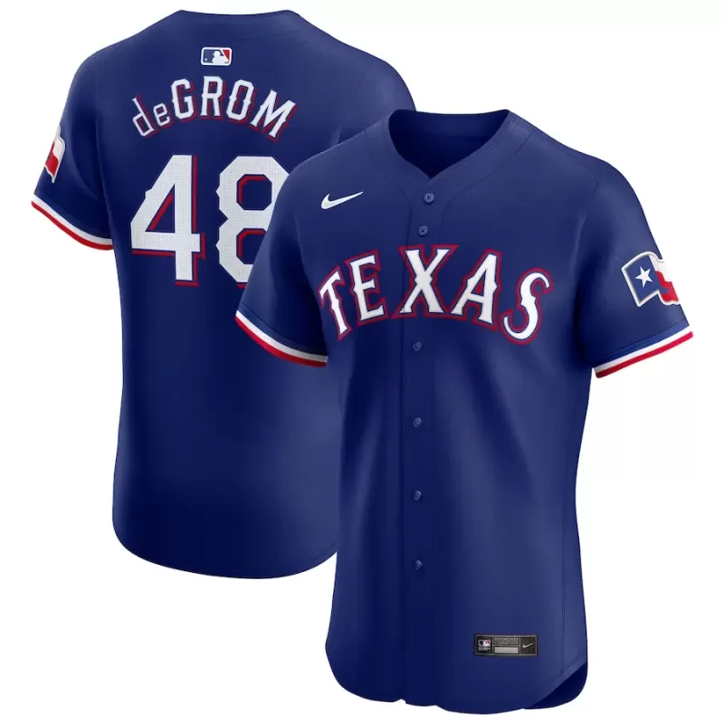 Men's Texas Rangers Jacob deGrom Nike Royal Alternate Elite Player Jersey Men's Texas Rangers Jacob deGrom Nike Royal Alternate Elite Player Jersey