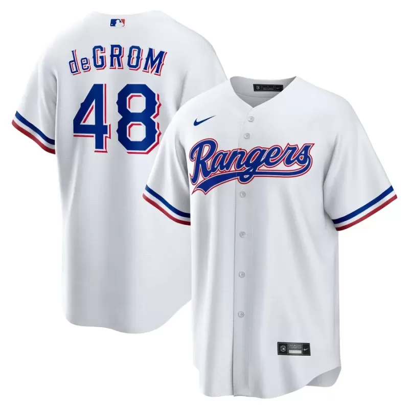 Men's Texas Rangers Jacob deGrom Nike White Home Replica Player Jersey Men's Texas Rangers Jacob deGrom Nike White Home Replica Player Jersey
