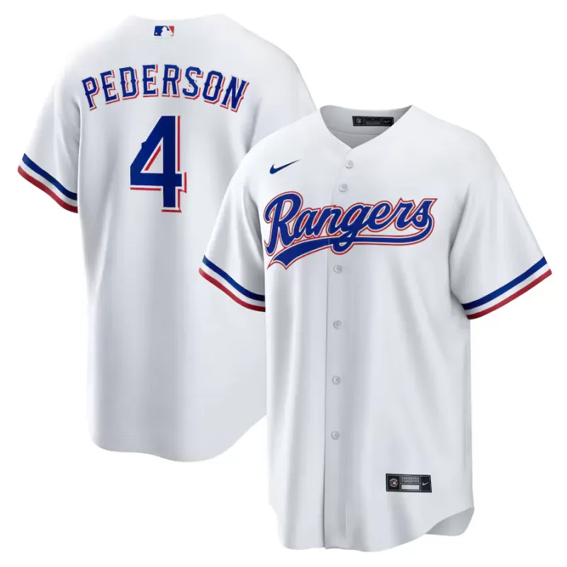 Men's Texas Rangers Joc Pederson Nike White Home Replica Jersey Men's Texas Rangers Joc Pederson Nike White Home Replica Jersey