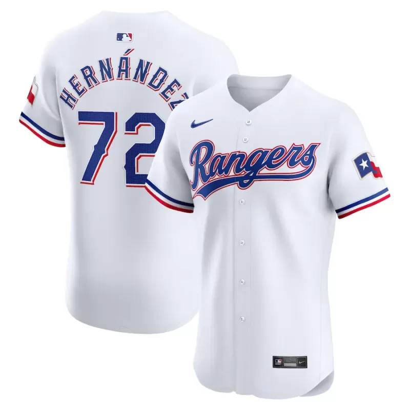 Men's Texas Rangers Jonathan Hernández Nike White Home Elite Player Jersey Men's Texas Rangers Jonathan Hernández Nike White Home Elite Player Jersey