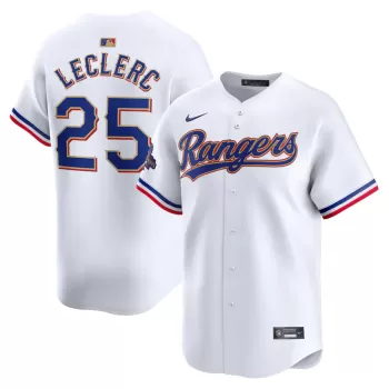 Men's Texas Rangers Jose Leclerc Nike White 2024 Gold Collection Limited Player Jersey Men's Texas Rangers Jose Leclerc Nike White 2024 Gold Collection Limited Player Jersey
