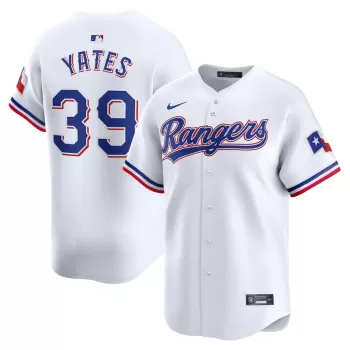 Men's Texas Rangers Kirby Yates Nike White Home Limited Player Jersey Men's Texas Rangers Kirby Yates Nike White Home Limited Player Jersey