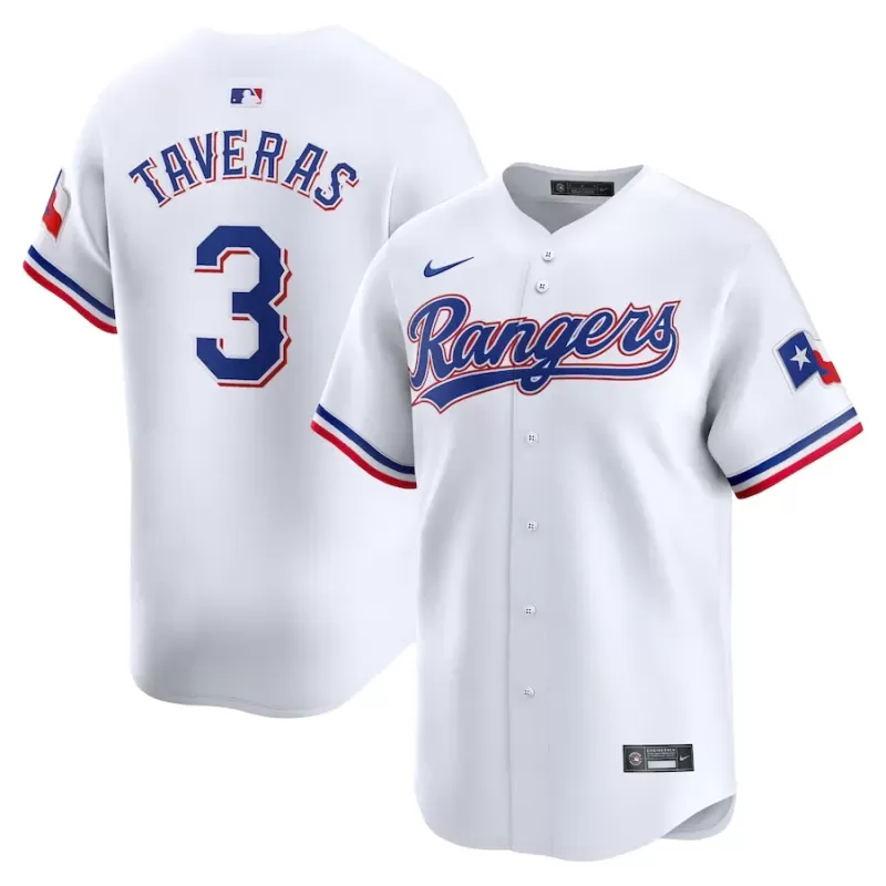 Men's Texas Rangers Leody Taveras Nike White Home Limited Player Jersey Men's Texas Rangers Leody Taveras Nike White Home Limited Player Jersey