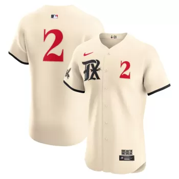 Men's Texas Rangers Marcus Semien Nike Cream City Connect Elite Player Jersey