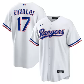 Men's Texas Rangers Nathan Eovaldi Nike White Home Replica Jersey