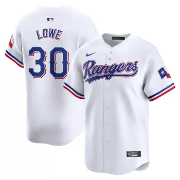 Men's Texas Rangers Nathaniel Lowe Nike White Home Limited Player Jersey