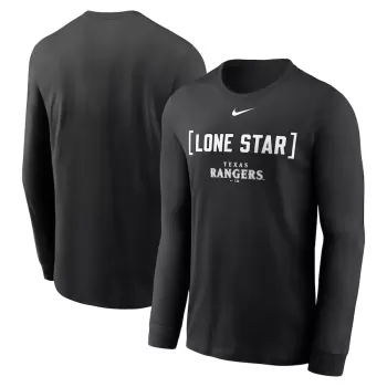Men's Texas Rangers Nike Black Local Nickname Long Sleeve T-Shirt