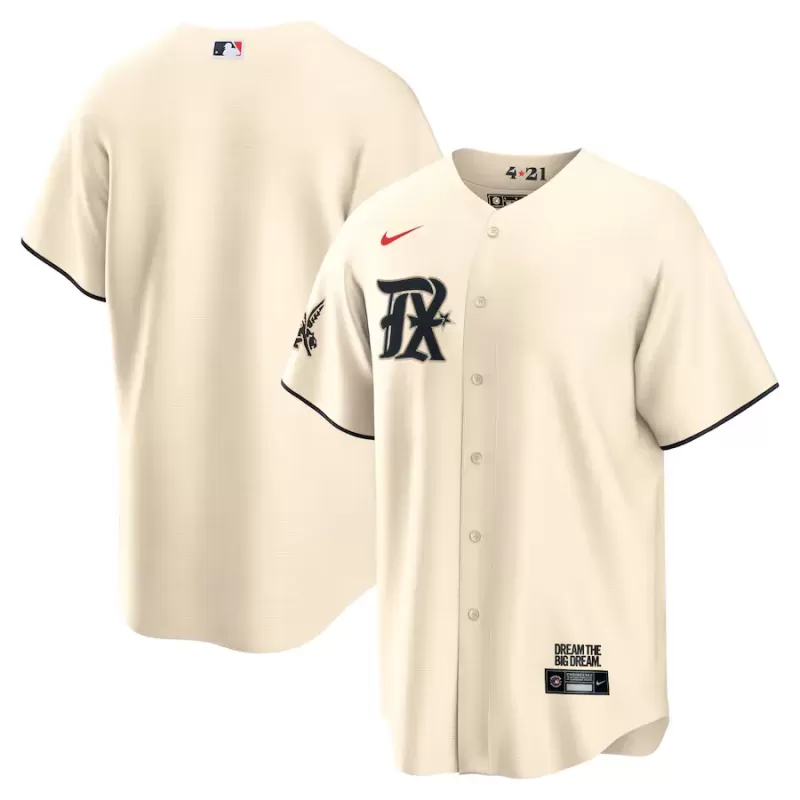 Men's Texas Rangers Nike Cream City Connect Replica Jersey Men's Texas Rangers Nike Cream City Connect Replica Jersey