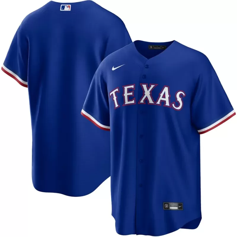 Men's Texas Rangers Nike Royal Alternate Replica Team Logo Jersey Men's Texas Rangers Nike Royal Alternate Replica Team Logo Jersey