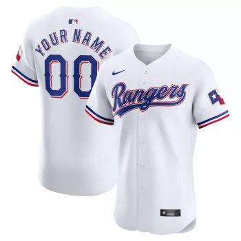 Men's Texas Rangers Nike White Home Elite Custom Jersey