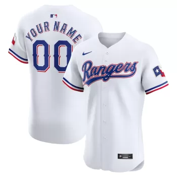 Men's Texas Rangers Nike White Home Elite Custom Jersey Men's Texas Rangers Nike White Home Elite Custom Jersey