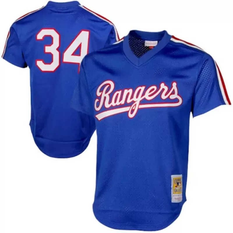 Men's Texas Rangers Nolan Ryan Mitchell & Ness Royal 1989 Authentic Cooperstown Collection Mesh Batting Practice Jersey Men's Texas Rangers Nolan Ryan Mitchell & Ness Royal 1989 Authentic Cooperstown Collection Mesh Batting Practice Jersey