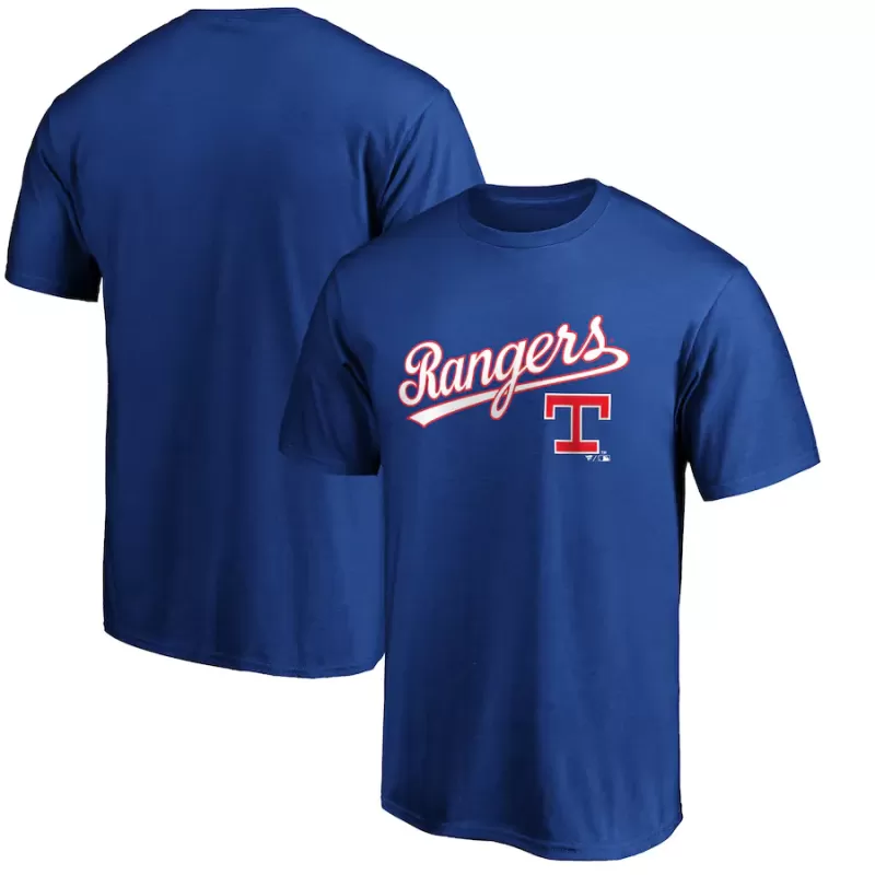 Men's Texas Rangers Royal Team Cooperstown Collection Wahconah T-Shirt Men's Texas Rangers Royal Team Cooperstown Collection Wahconah T-Shirt