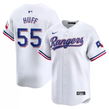 Men's Texas Rangers Sam Huff Nike White Home Limited Player Jersey