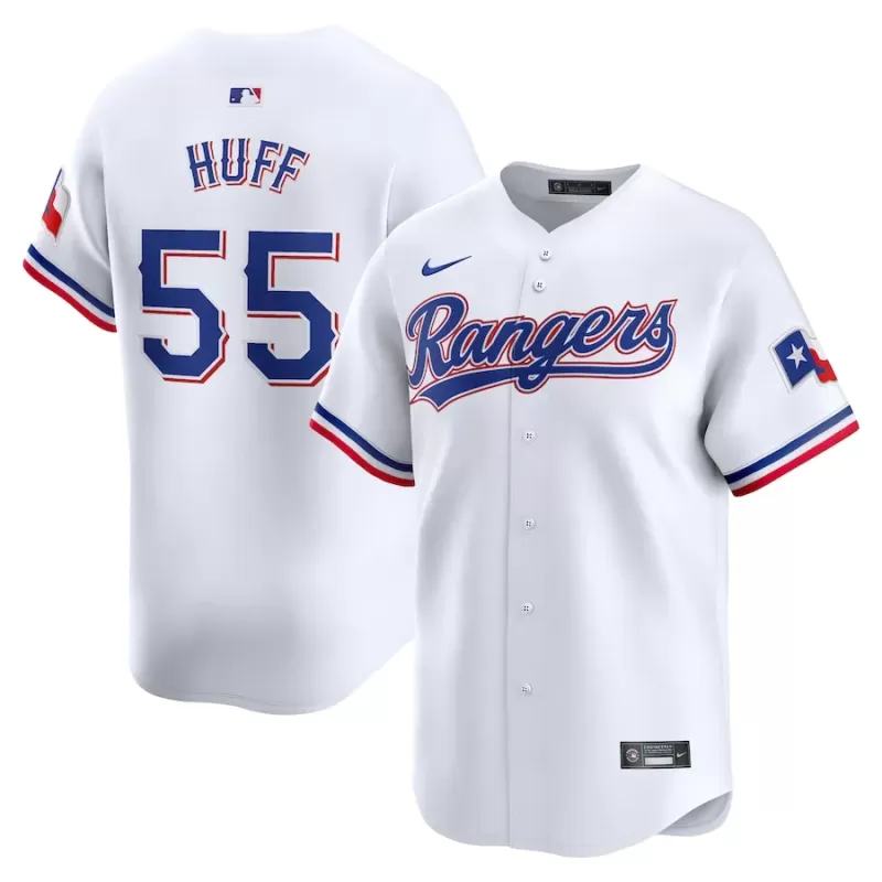 Men's Texas Rangers Sam Huff Nike White Home Limited Player Jersey Men's Texas Rangers Sam Huff Nike White Home Limited Player Jersey