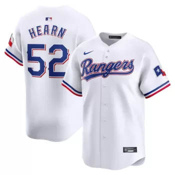 Men's Texas Rangers Taylor Hearn Nike White Home Limited Player Jersey