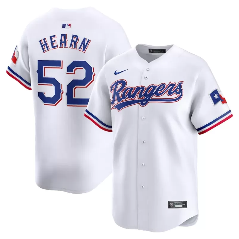 Men's Texas Rangers Taylor Hearn Nike White Home Limited Player Jersey Men's Texas Rangers Taylor Hearn Nike White Home Limited Player Jersey