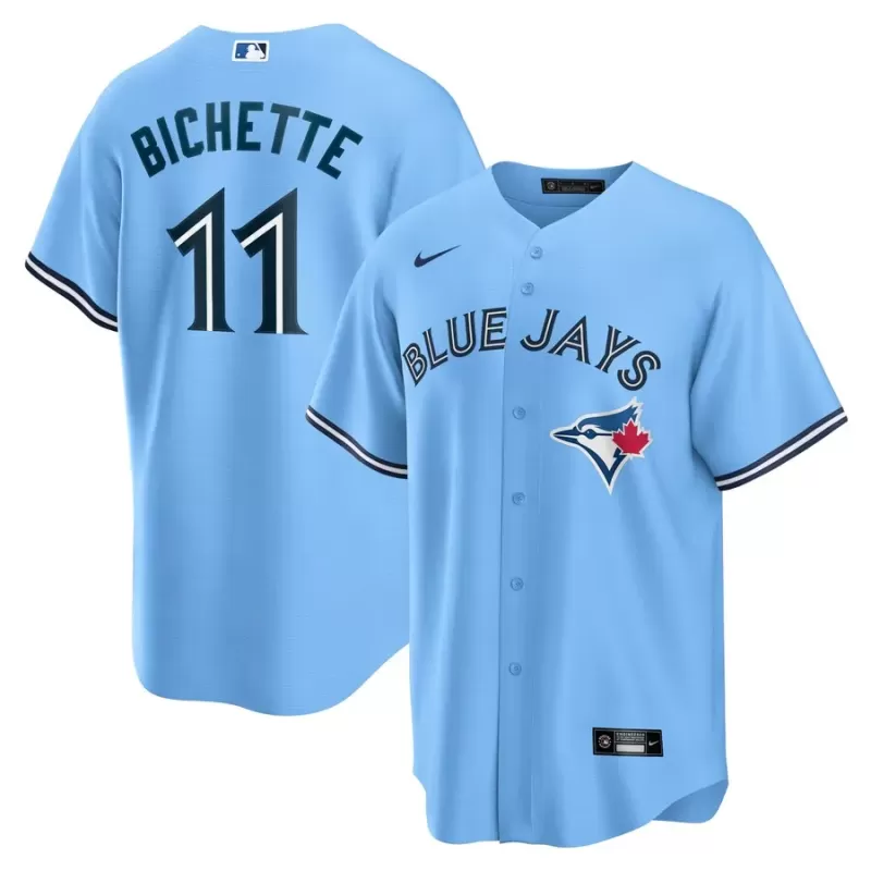 Men's Toronto Blue Jays Bo Bichette Nike Powder Blue Alternate Replica Player Name Jersey Men's Toronto Blue Jays Bo Bichette Nike Powder Blue Alternate Replica Player Name Jersey