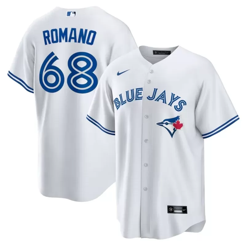 Men's Toronto Blue Jays Jordan Romano Nike White Replica Player Jersey Men's Toronto Blue Jays Jordan Romano Nike White Replica Player Jersey
