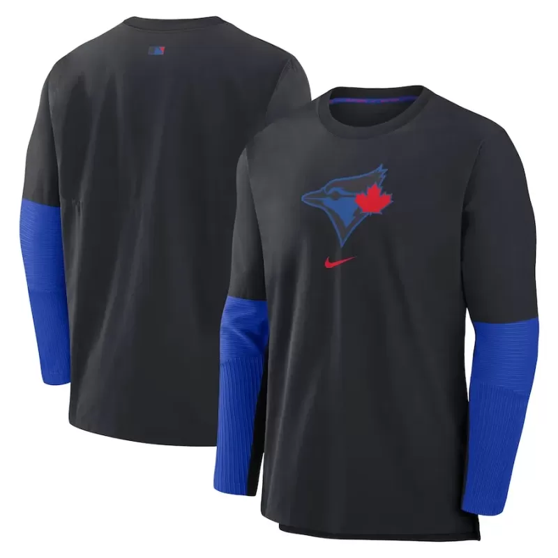 Men's Toronto Blue Jays Nike Navy Authentic Collection City Connect Lightweight Player Tri-Blend Performance Top Men's Toronto Blue Jays Nike Navy Authentic Collection City Connect Lightweight Player Tri-Blend Performance Top