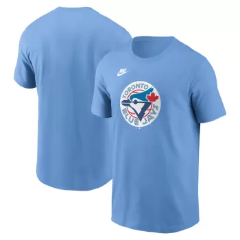 Men's Toronto Blue Jays Nike Powder Blue Cooperstown Collection Team Logo T-Shirt