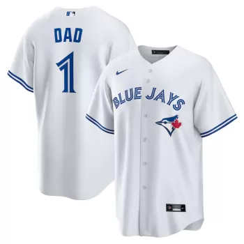Men's Toronto Blue Jays Nike White #1 Dad Home Replica Jersey