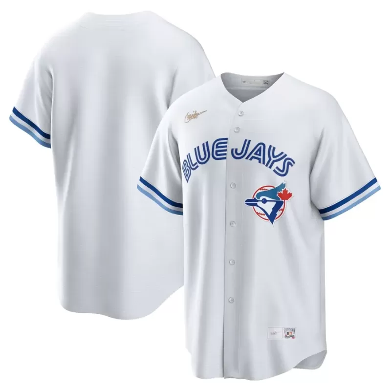 Men's Toronto Blue Jays Nike White Home Cooperstown Collection Team Jersey Men's Toronto Blue Jays Nike White Home Cooperstown Collection Team Jersey