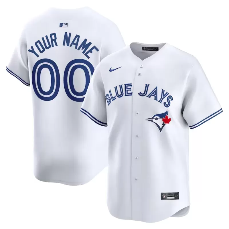 Men's Toronto Blue Jays Nike White Home Limited Custom Jersey Men's Toronto Blue Jays Nike White Home Limited Custom Jersey
