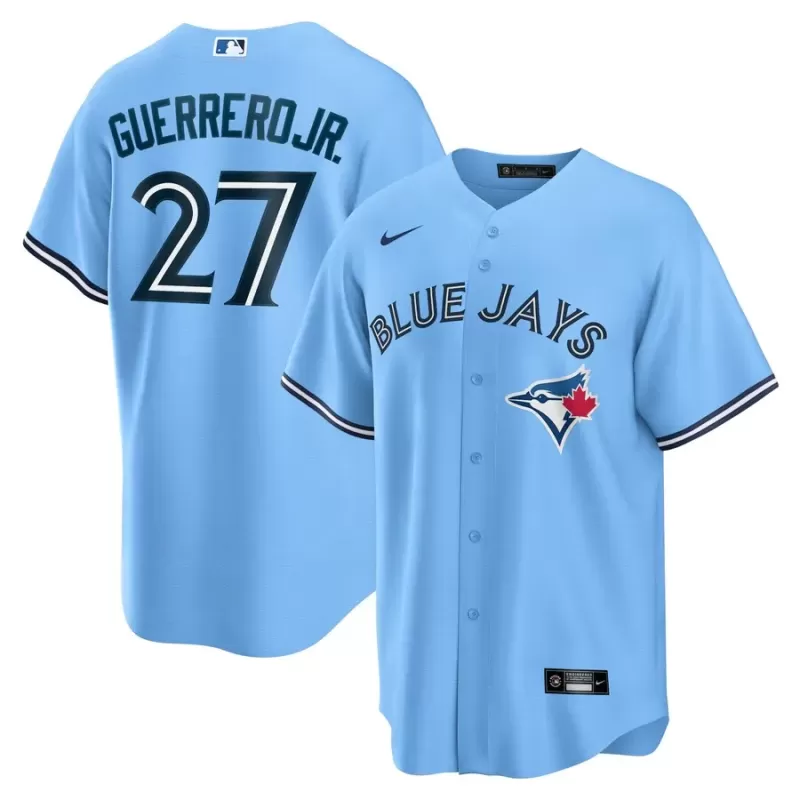 Men's Toronto Blue Jays Vladimir Guerrero Jr. Nike Powder Blue Alternate Replica Player Jersey Men's Toronto Blue Jays Vladimir Guerrero Jr. Nike Powder Blue Alternate Replica Player Jersey