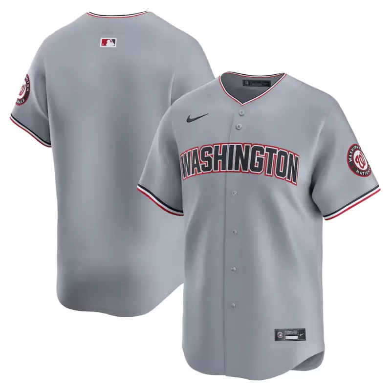 Men's Washington Nationals Nike Gray Road Limited Jersey Men's Washington Nationals Nike Gray Road Limited Jersey