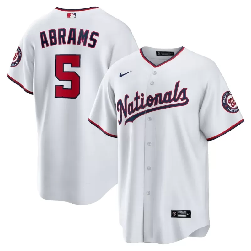 Men's Washington Nationals C.J. Abrams Nike White Home Replica Jersey Men's Washington Nationals C.J. Abrams Nike White Home Replica Jersey