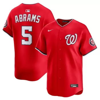 Men's Washington Nationals CJ Abrams Nike Red 2nd Alternate Limited Player Jersey