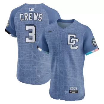 Men's Washington Nationals Dylan Crews Nike Blue 2025 City Connect Elite Jersey Men's Washington Nationals Dylan Crews Nike Blue 2025 City Connect Elite Jersey