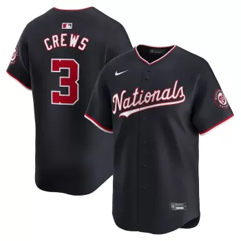 Men's Washington Nationals Dylan Crews Nike Navy Alternate Limited Player Jersey Men's Washington Nationals Dylan Crews Nike Navy Alternate Limited Player Jersey