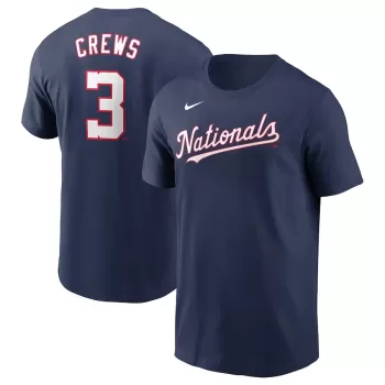 Men's Washington Nationals Dylan Crews Nike Navy Fuse Name & Number T-Shirt Men's Washington Nationals Dylan Crews Nike Navy Fuse Name & Number T-Shirt