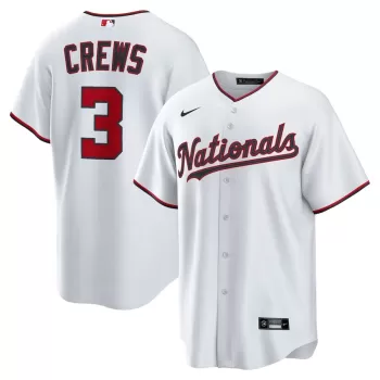 Men's Washington Nationals Dylan Crews Nike White Home Replica Jersey Men's Washington Nationals Dylan Crews Nike White Home Replica Jersey