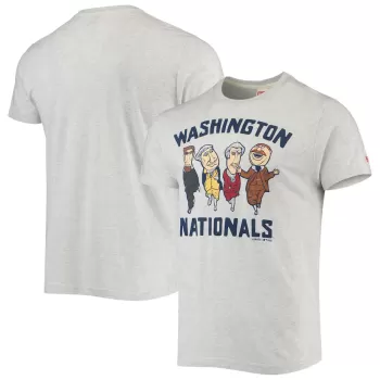Men's Washington Nationals Homage Heathered Gray Hyper Local Tri-Blend T-Shirt Men's Washington Nationals Homage Heathered Gray Hyper Local Tri-Blend T-Shirt