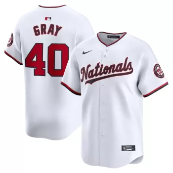 Men's Washington Nationals Josiah Gray Nike White Home Limited Player Jersey Men's Washington Nationals Josiah Gray Nike White Home Limited Player Jersey
