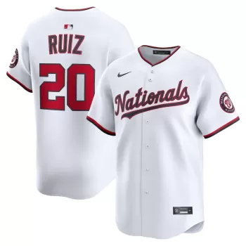 Men's Washington Nationals Keibert Ruiz Nike White Alternate Limited Player Jersey Men's Washington Nationals Keibert Ruiz Nike White Alternate Limited Player Jersey