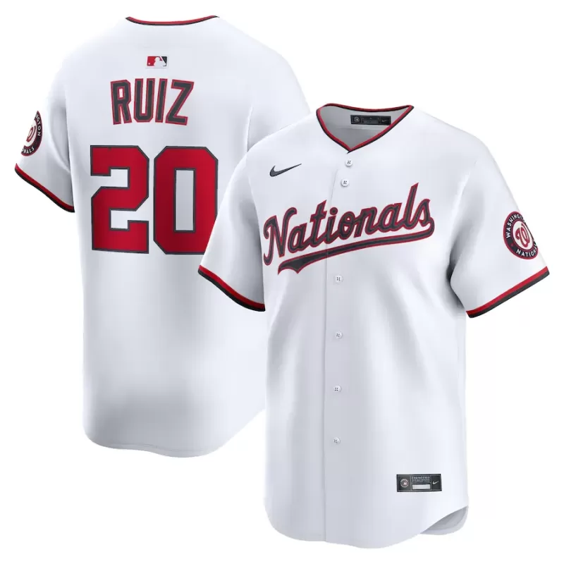 Men's Washington Nationals Keibert Ruiz Nike White Alternate Limited Player Jersey