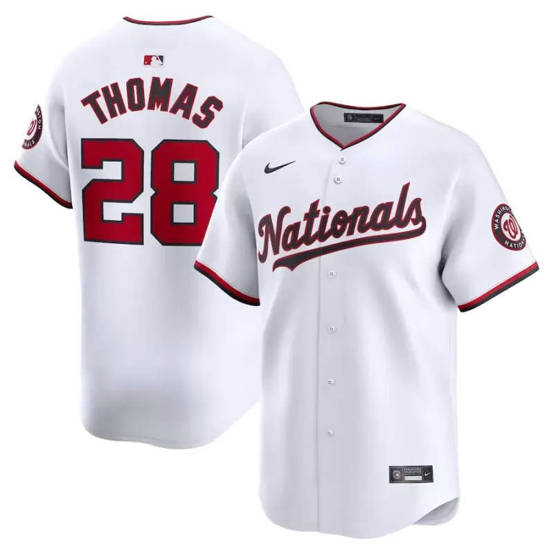 Men's Washington Nationals Lane Thomas Nike White Home Limited Player Jersey Men's Washington Nationals Lane Thomas Nike White Home Limited Player Jersey