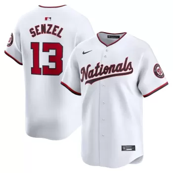 Men's Washington Nationals Nick Senzel Nike White Home Limited Player Jersey Men's Washington Nationals Nick Senzel Nike White Home Limited Player Jersey