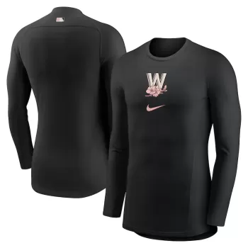 Men's Washington Nationals Nike Black City Connect Base Layer Raglan Long Sleeve Performance T-Shirt Men's Washington Nationals Nike Black City Connect Base Layer Raglan Long Sleeve Performance T-Shirt