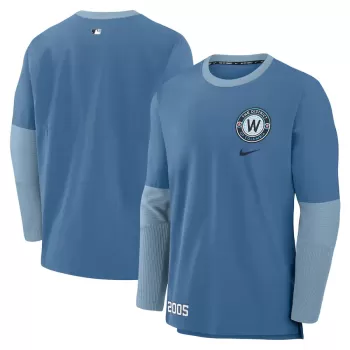 Men's Washington Nationals Nike Blue 2025 City Connect Authentic Collection Performance Player Sweatshirt Men's Washington Nationals Nike Blue 2025 City Connect Authentic Collection Performance Player Sweatshirt