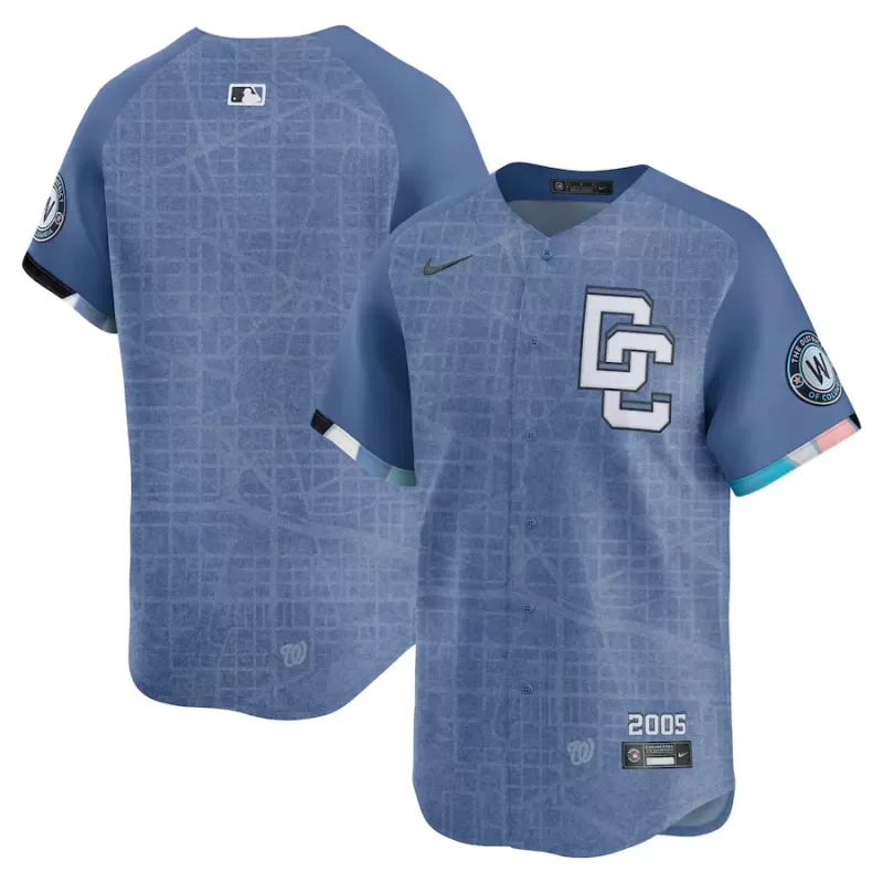 Men's Washington Nationals Nike Blue 2025 City Connect Limited Jersey Men's Washington Nationals Nike Blue 2025 City Connect Limited Jersey
