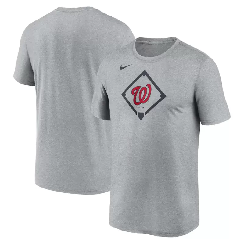 Men's Washington Nationals Nike Heather Gray Icon Legend Performance T-Shirt