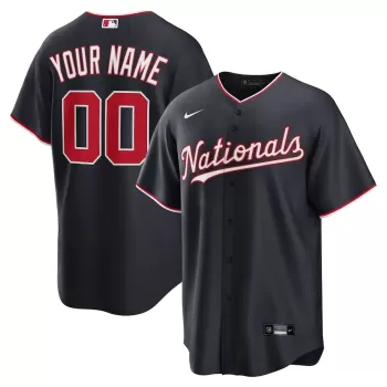 Men's Washington Nationals Nike Navy Alternate Custom Replica 2.0 Jersey Men's Washington Nationals Nike Navy Alternate Custom Replica 2.0 Jersey